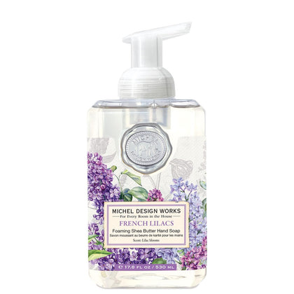 Michel Design Works front packaging shows elegant medallion and floral label, adds decorative charm