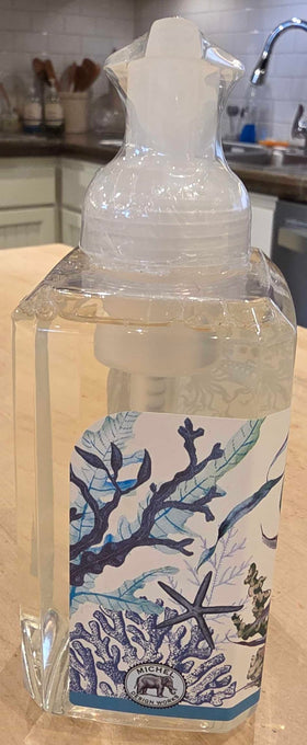 Michel Design Works label detail showing Ocean Tide notes and decorative benefit