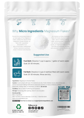 Micro Ingredients close-up of white magnesium flakes highlighting texture and purity