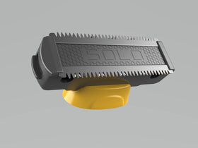 Micro Touch blade close-up revealing cutting edge for smoother trimming