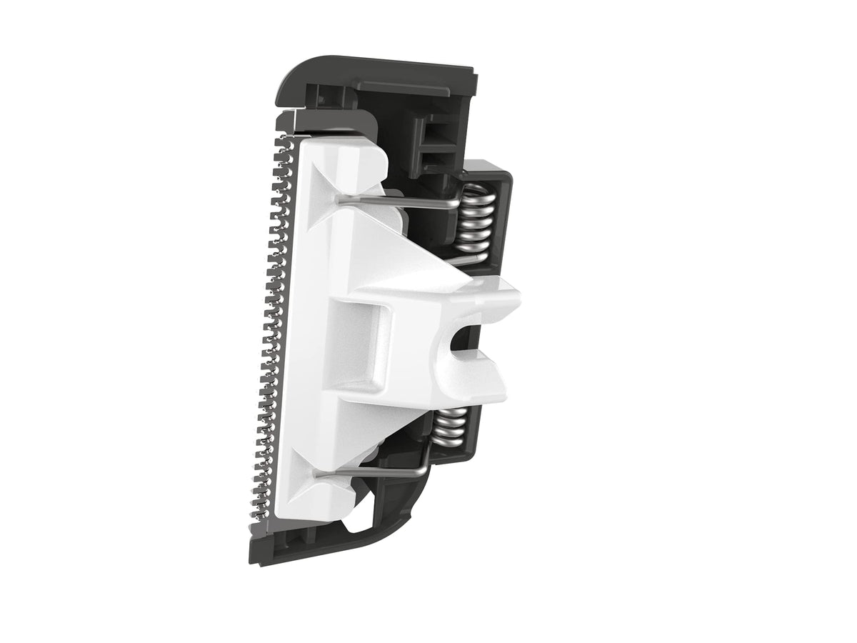 Micro Touch replacement blade installed on trimmer head for reliable use