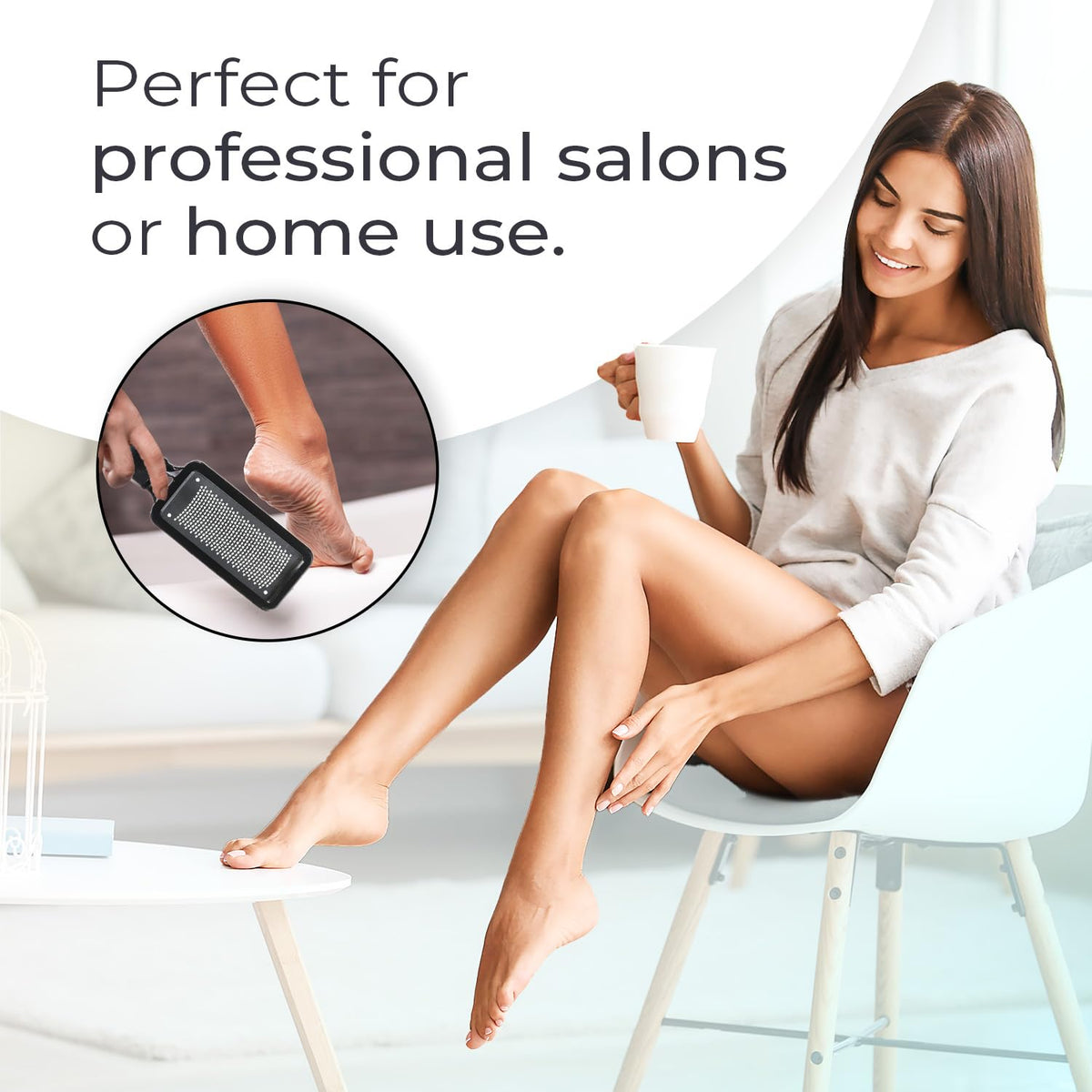 Microplane sanitized stainless-steel blade ready for professional pedicure reuse