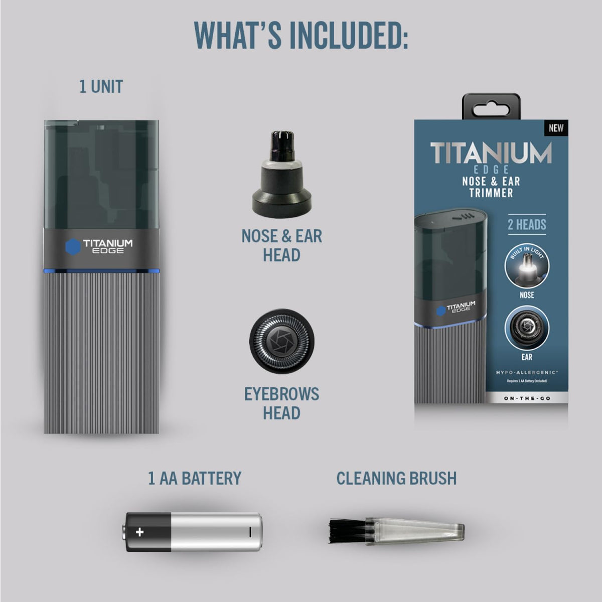 Microtouch built-in LED light illuminated within trimmer for improved visibility