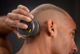 MicroTouch handle detail highlighting textured grip for comfortable control during use