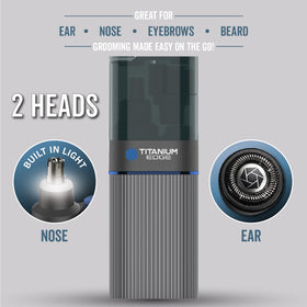 Microtouch trimming nose hair with bright LED for safer precise visibility