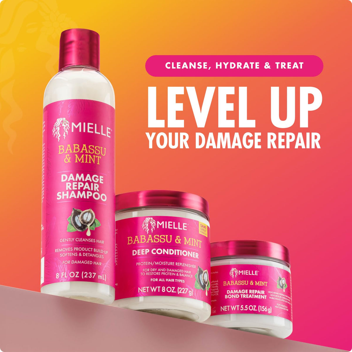 Mielle Organics being applied to damp textured hair for moisture