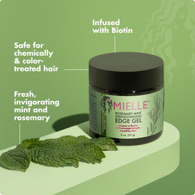 Mielle Organics ingredients display with biotin and oils indicating nourishing benefit