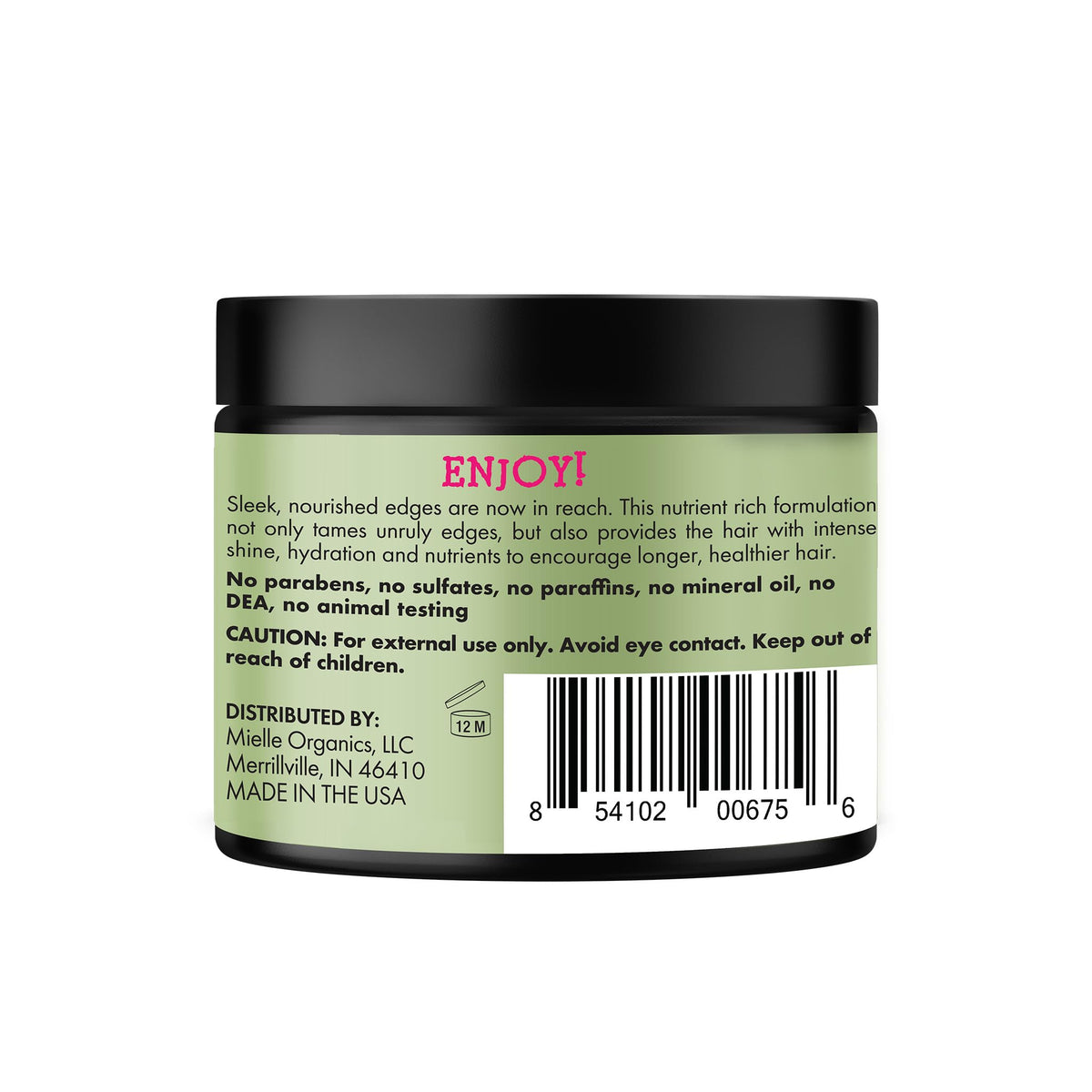 Mielle Organics jar inside a travel bag for on-the-go styling convenience