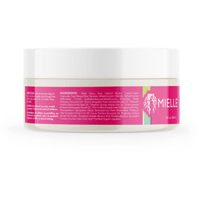 Mielle Organics back label with ingredients and usage instructions