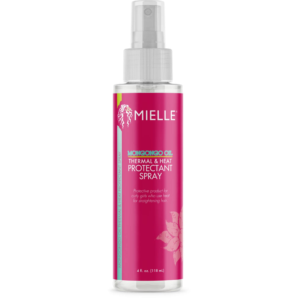 Mielle Organics front bottle view showing protective spray and benefits