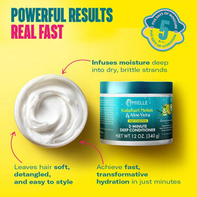 Mielle Organics hands applying conditioner in shower for fast hydration