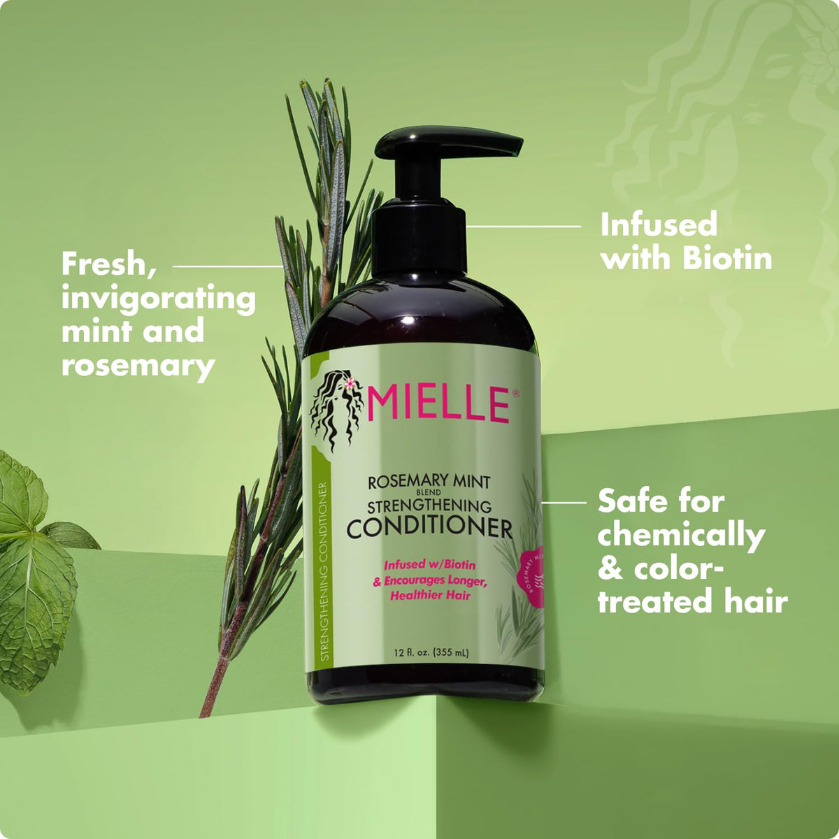 Mielle Organics visible curl definition before and after to illustrate reduced frizz and improved manageability