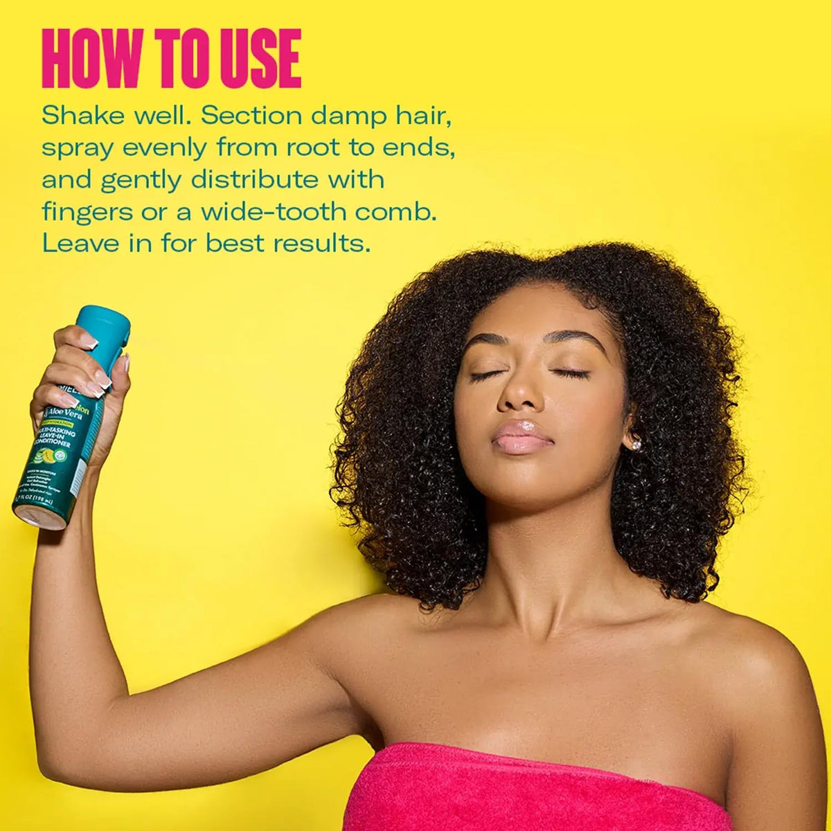 Mielle Organics refreshing curls on second-day hair to revive bounce