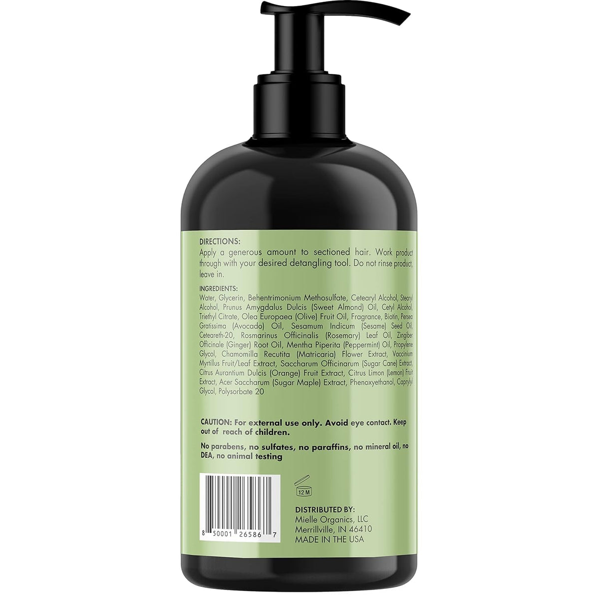 Mielle Organics detangling before and after showing reduced knots