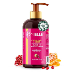 Mielle Organics front bottle showing pomegranate and honey for hydrated curls