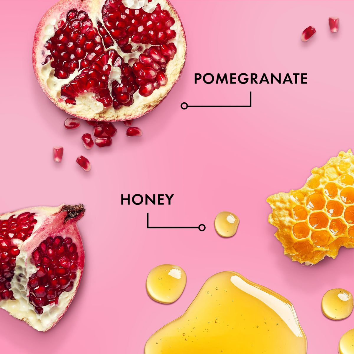 Mielle Organics honey ingredient close-up illustrating moisture retention benefit