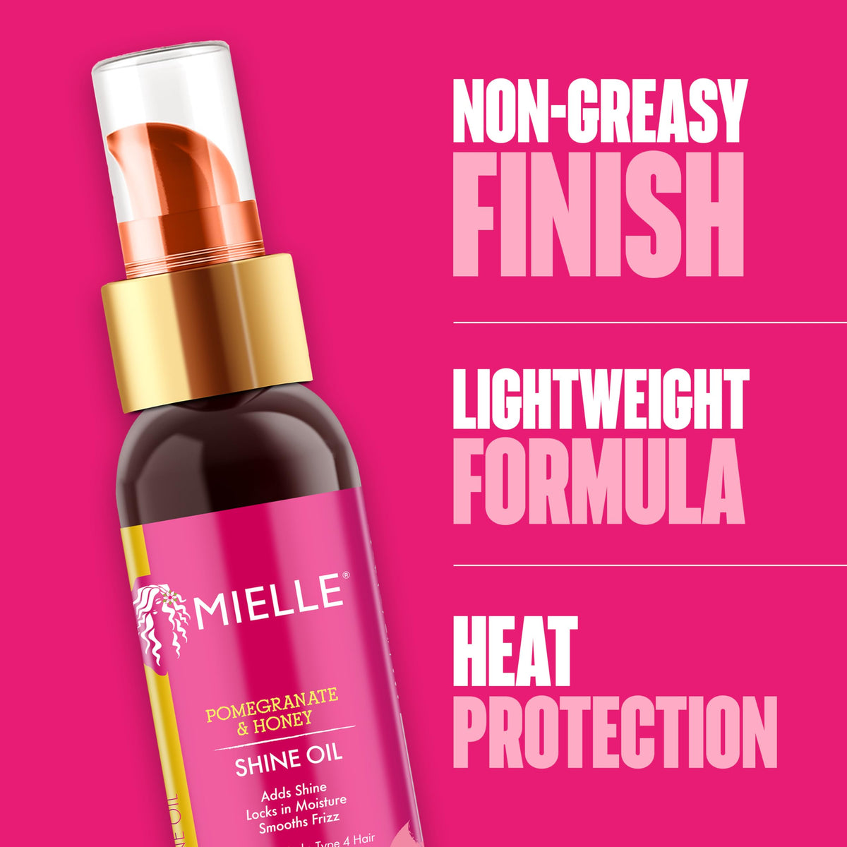 Mielle Organics being smoothed into coily hair to reduce frizz and define curls