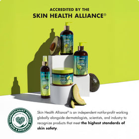 Close-up of avocado and tamanu oils used in Mielle Organics formula