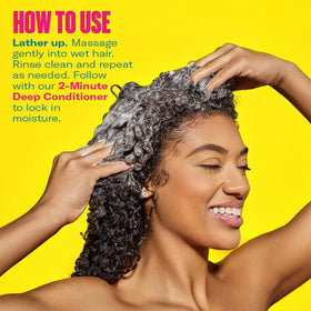 Mielle Organics with Kalahari melon and aloe ingredients highlighting hydration