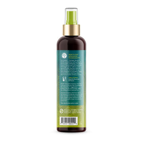 Mielle Organics staged on bathroom shelf as part of styling routine