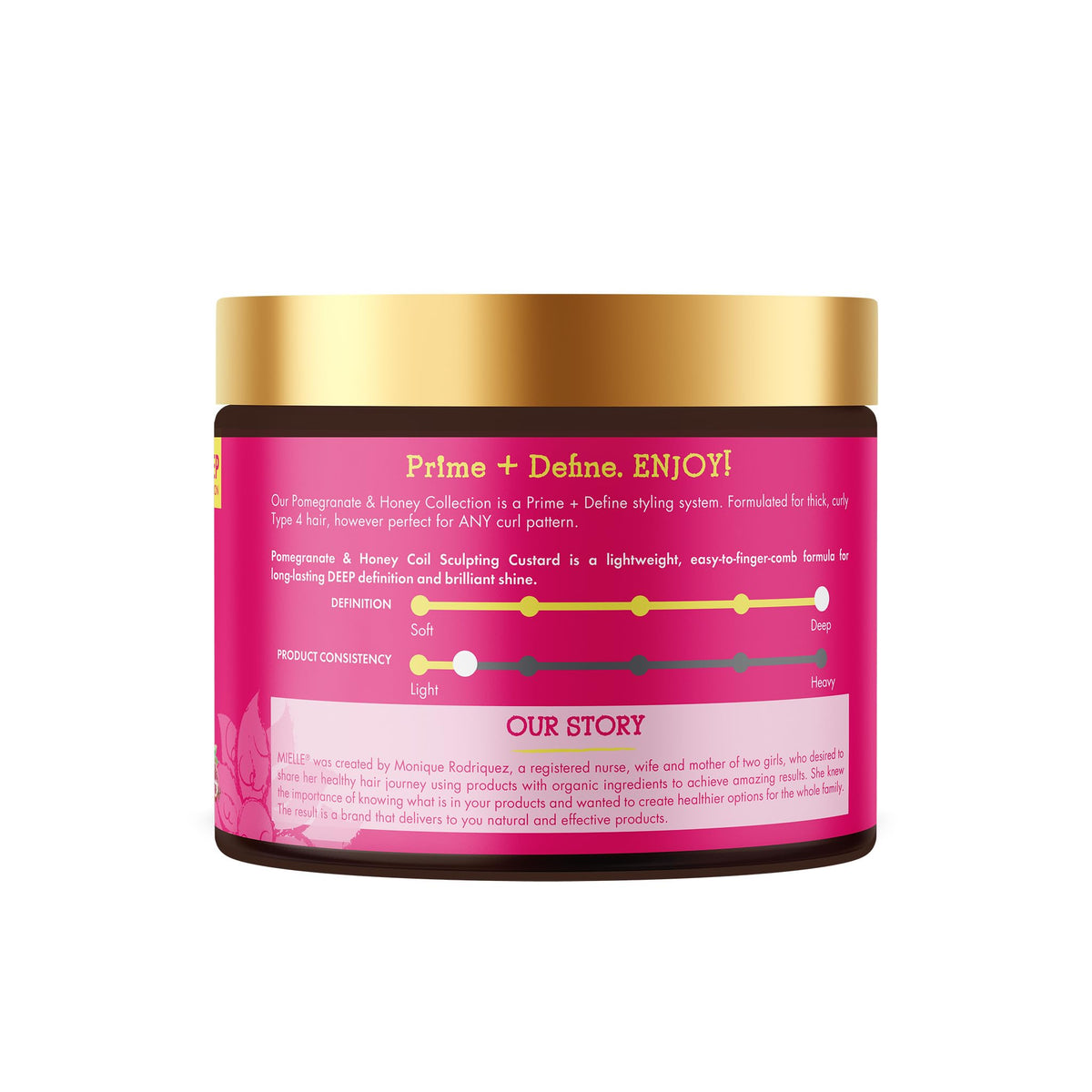 Mielle Organics on coily hair in lifestyle setting for hydrated curls