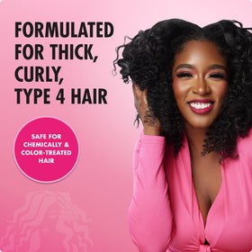Mielle Organics shampoo pump dispensing creamy foam for easy application