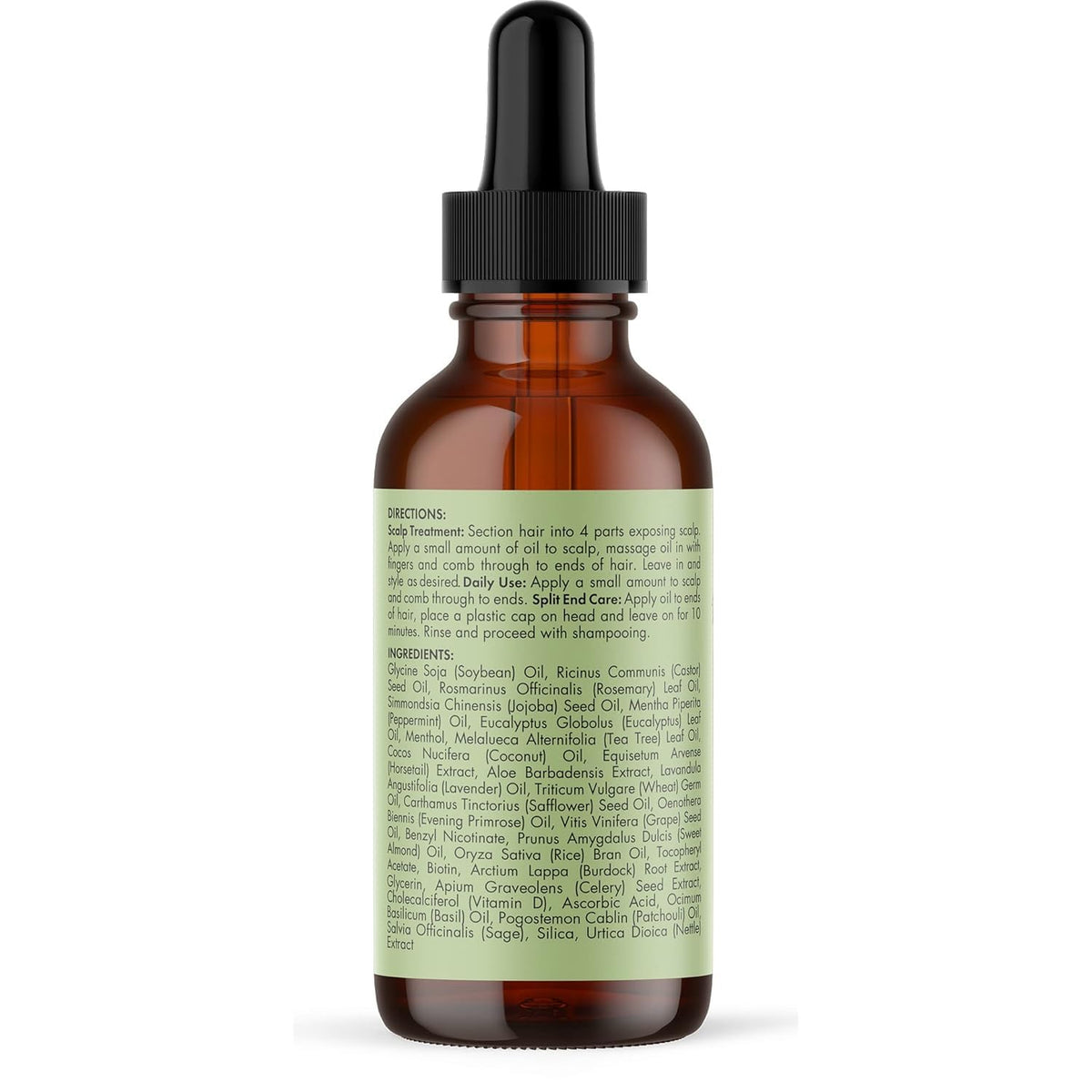 Mielle Organics ingredient label close-up highlighting biotin and oils