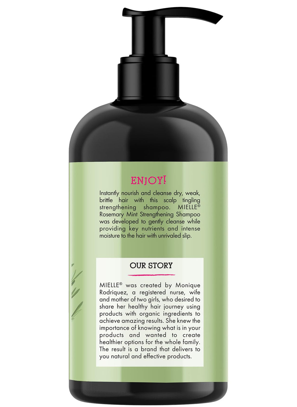 Mielle Organics bottle styled on bathroom shelf evoking everyday self-care