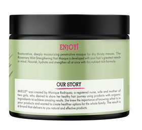 Mielle Organics jar on bathroom shelf in lifestyle scene for routine use
