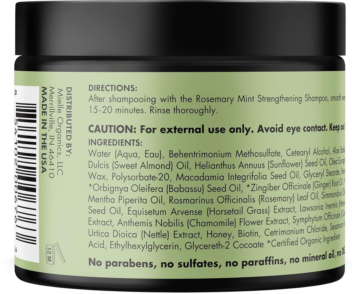 Mielle Organics jar in hand demonstrating 12 ounce size and portability