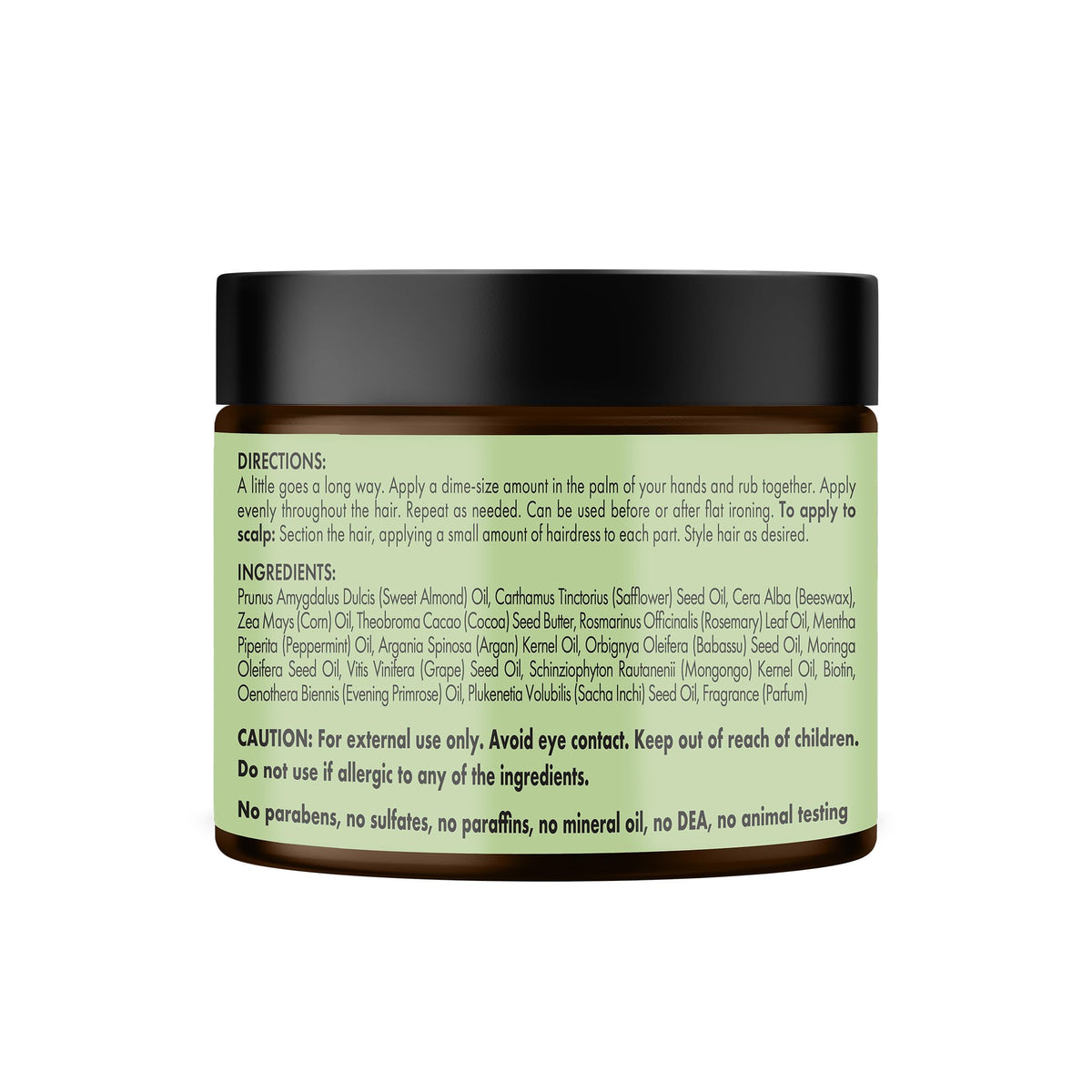 Mielle Organics 5 oz jar next to ruler for size and scale clarity
