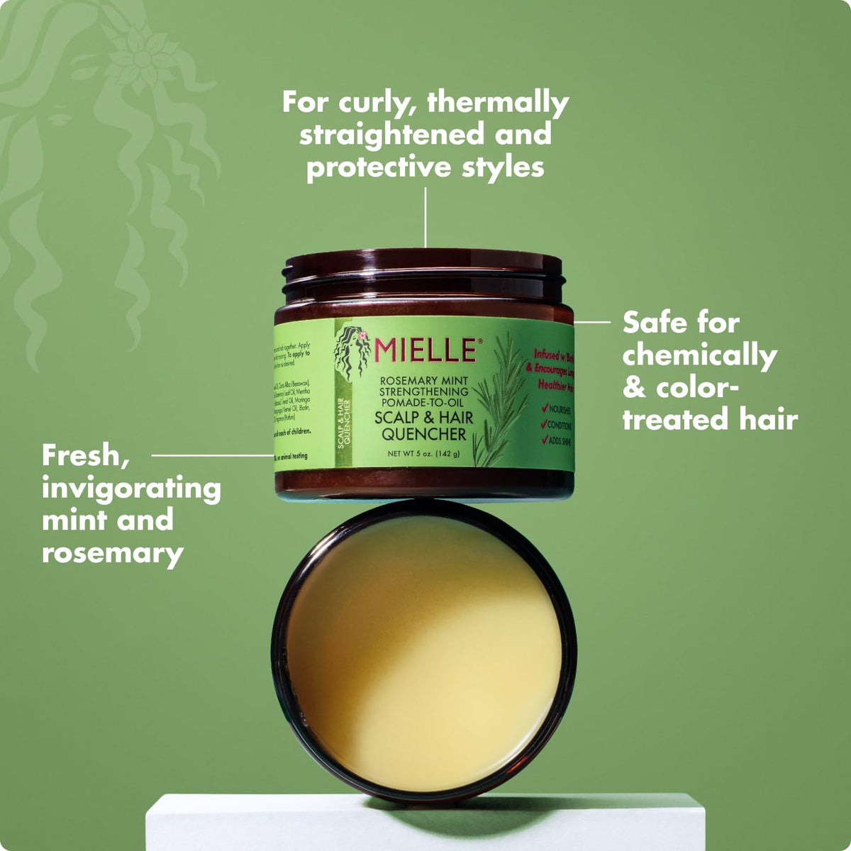 Mielle Organics applied during scalp massage to hydrate and soothe