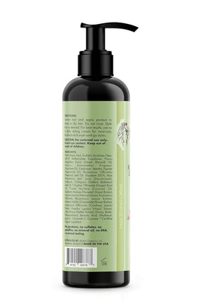 Mielle Organics jar on bathroom shelf suggesting everyday styling routine