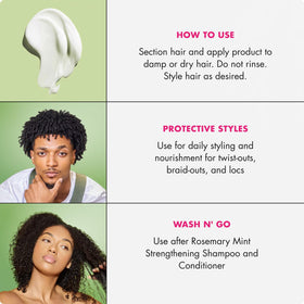 Mielle Organics results on twist-out showing reduced frizz and shine