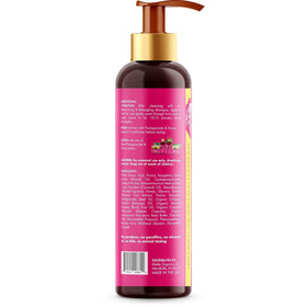Mielle Organics bottle beside hand for 12 fl oz size perspective