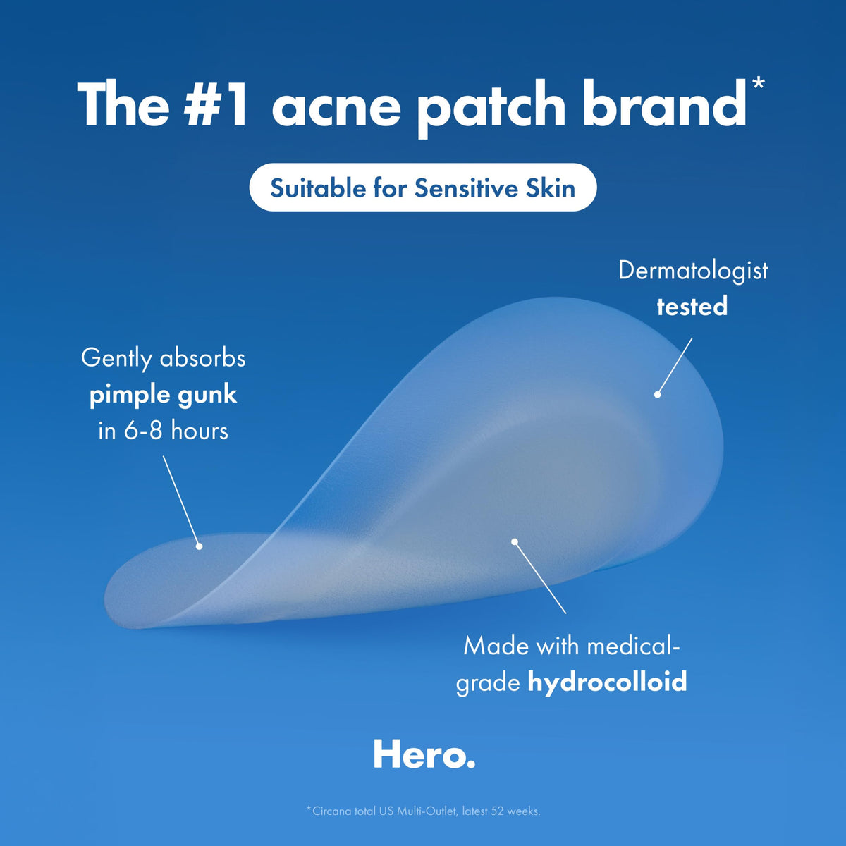 Mighty Patch worn under light makeup showing discreet coverage for daytime