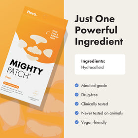 Mighty Patch held in hand to show size and scale for larger breakouts