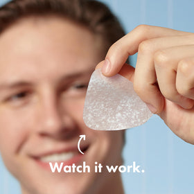 Macro texture shot of Mighty Patch hydrocolloid demonstrating absorbent surface