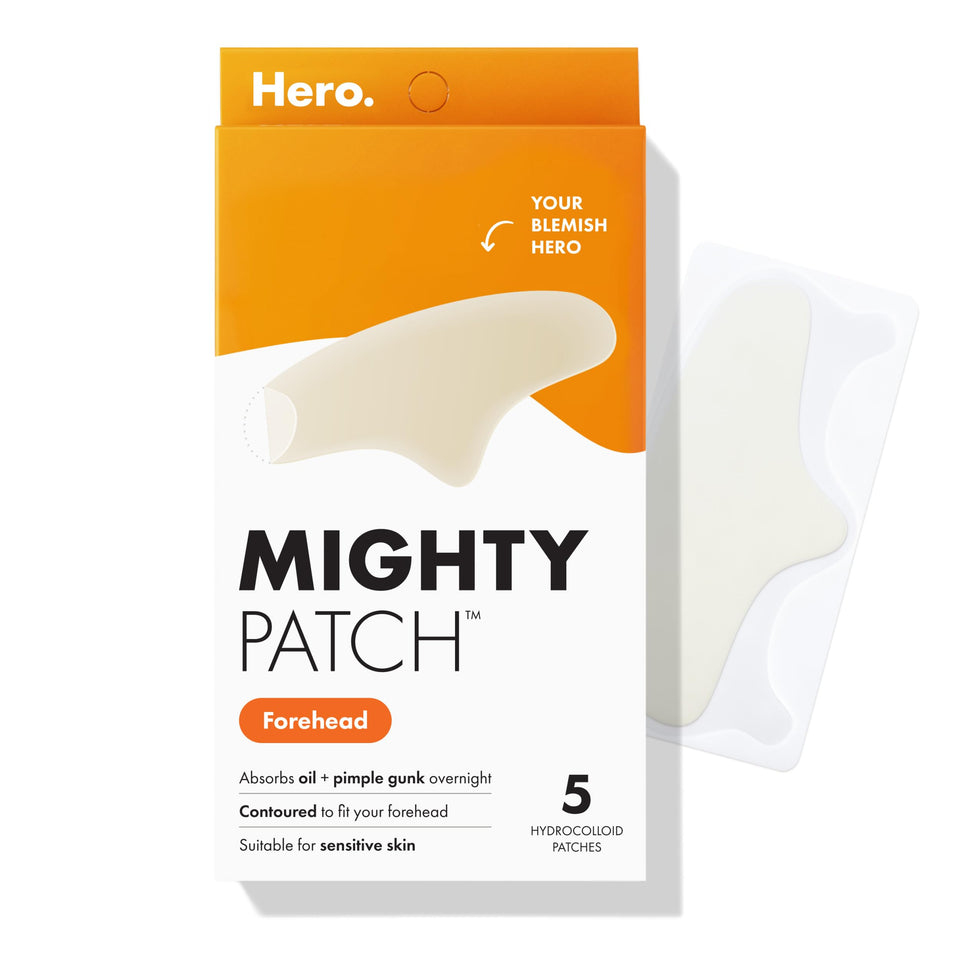 Mighty Patch forehead front packaging showing product name and count for easy identification