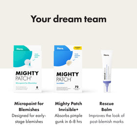 Mighty Patch on vanity demonstrating simple step in daily skincare routine