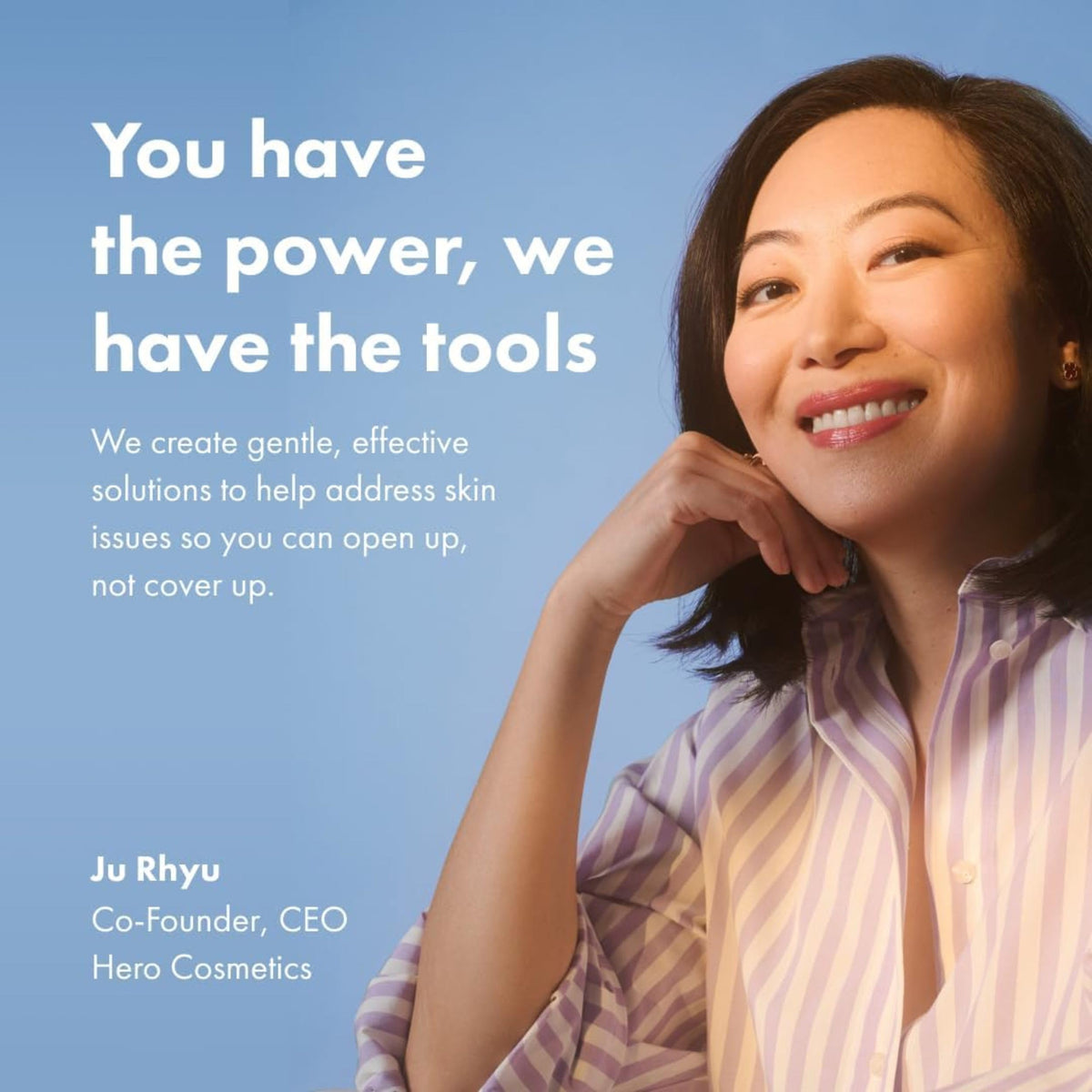 Mighty Patch on commuter using patch during day, discreet blemish care