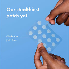 Mighty Patch worn outdoors on a face illustrating confidence on the go benefit