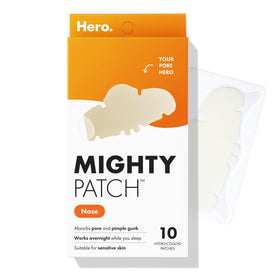 Mighty Patch front packaging showing product and count, clear benefit visible