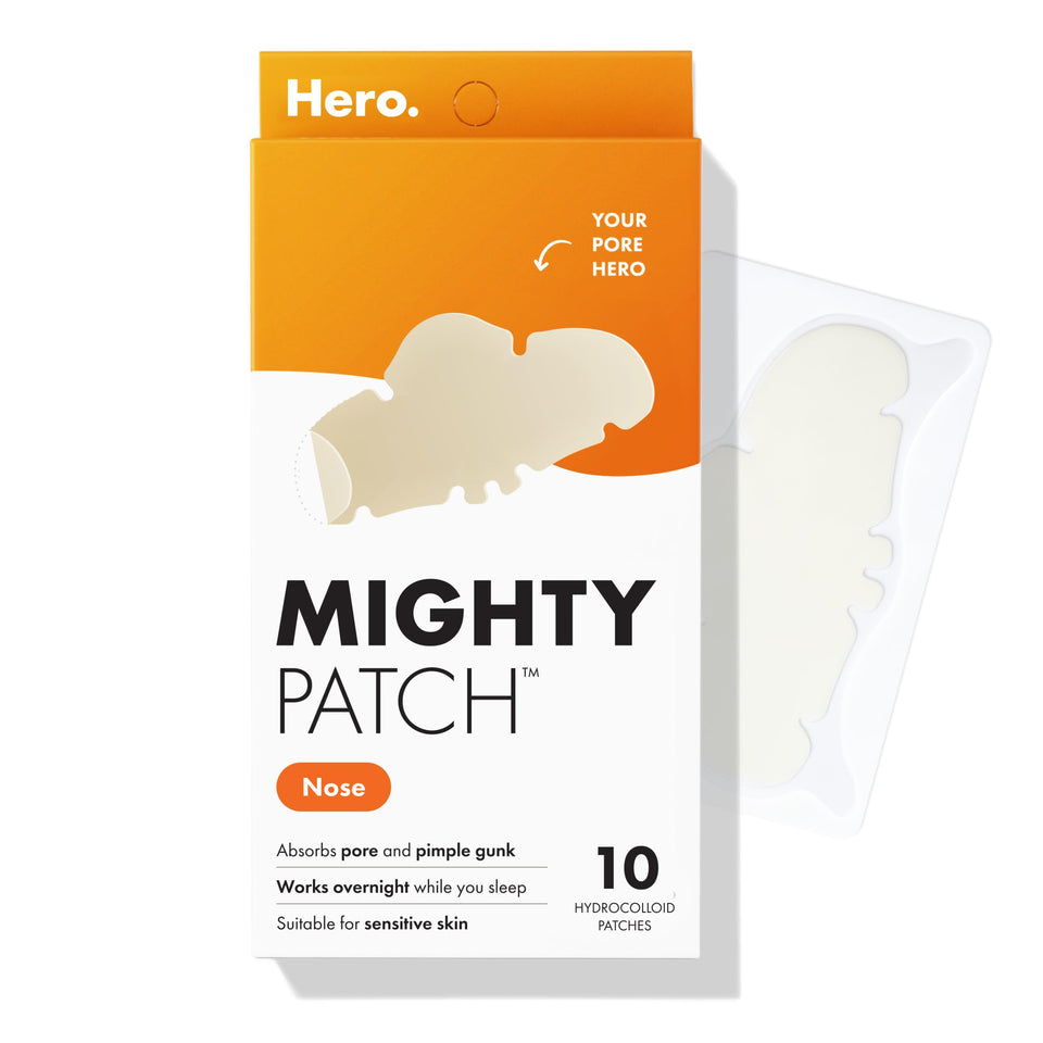 Mighty Patch front packaging showing product and count, clear benefit visible