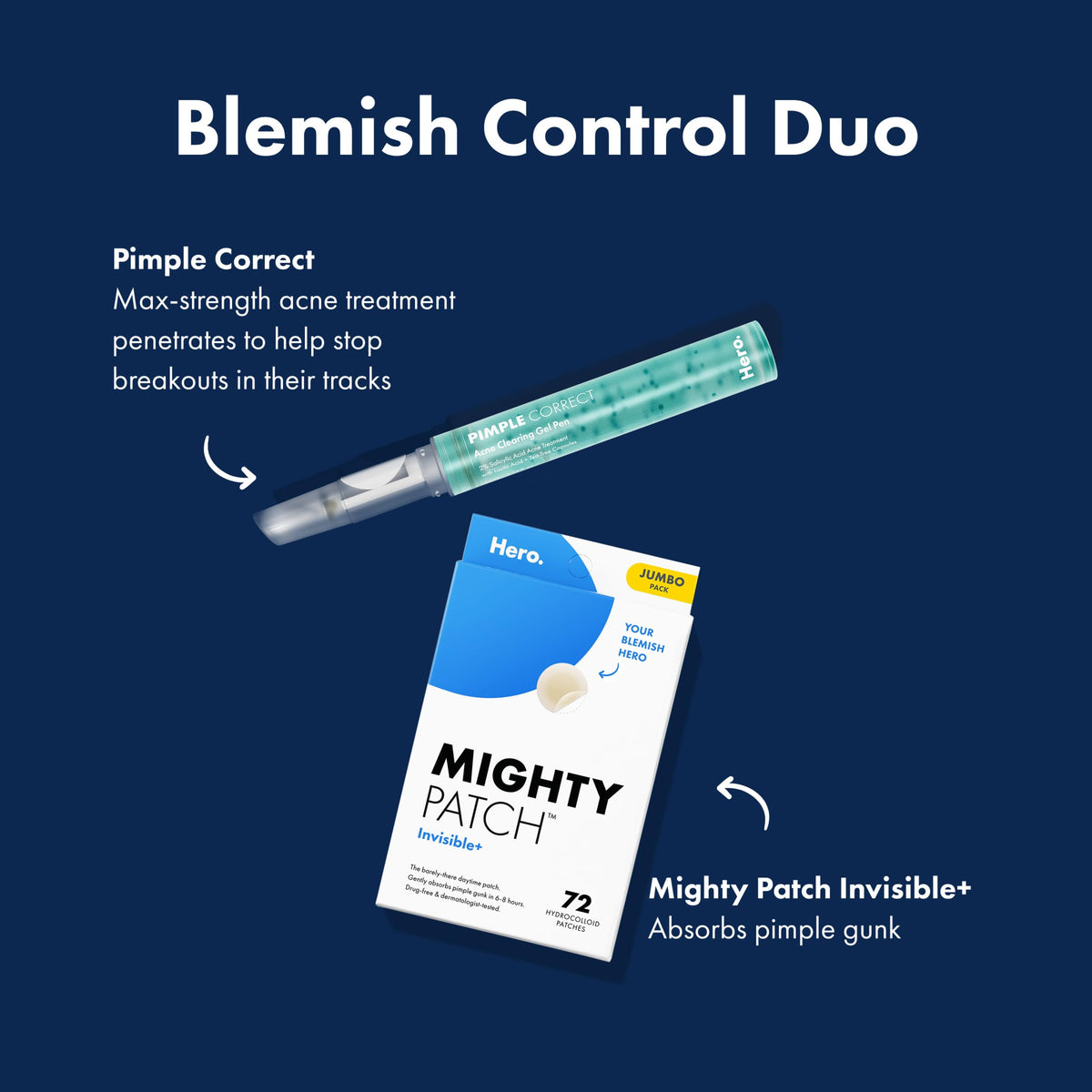 Mighty Patch with absorbed fluid turned white showing visible treatment progress