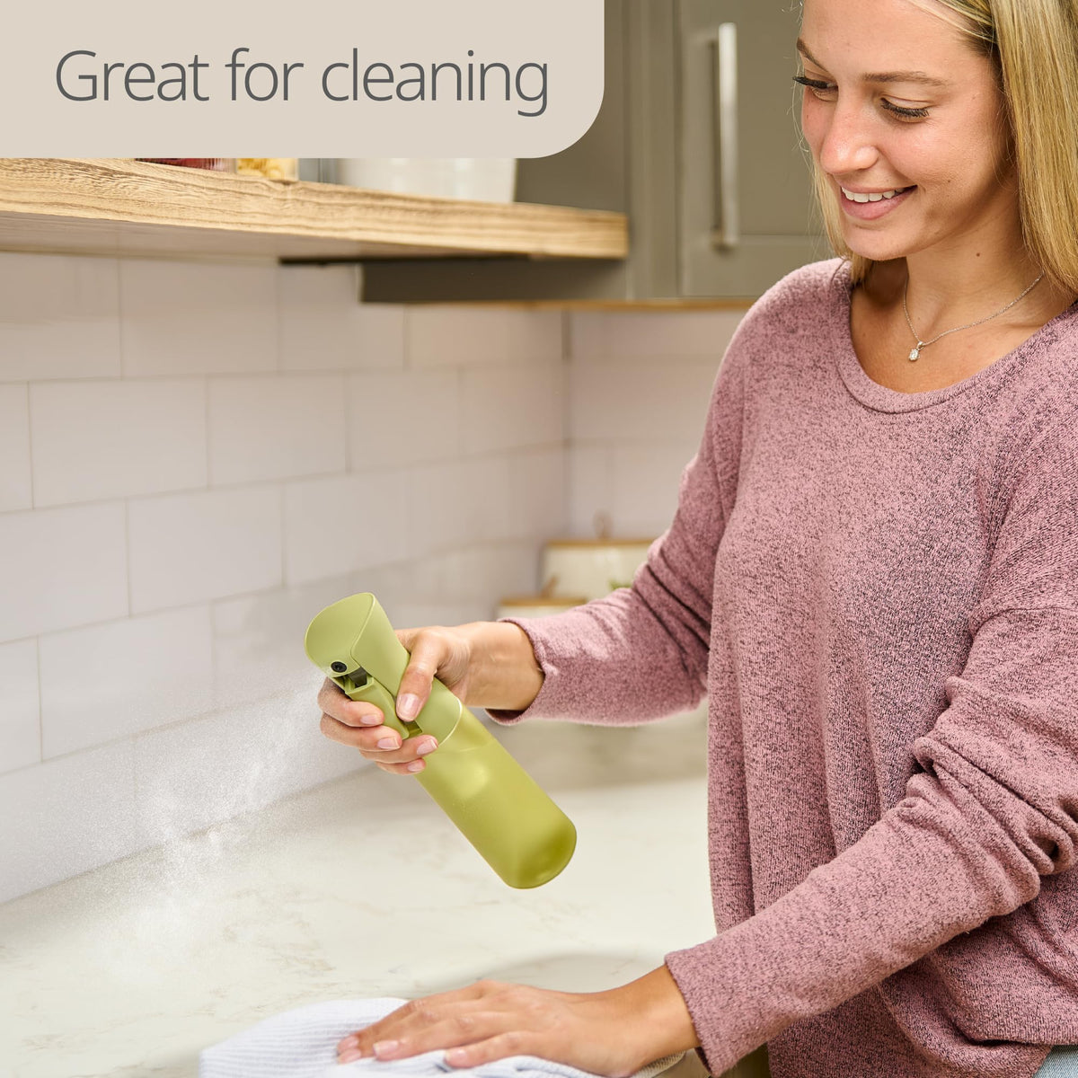 MIGHTY STRONG clear bottle revealing liquid level for refill convenience