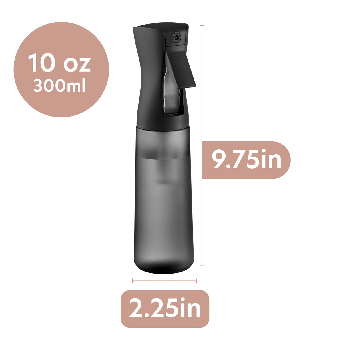MIGHTY STRONG close-up of ultra-fine mist nozzle, precise even spray benefit