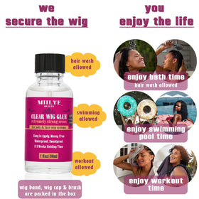 MIILYE BEAUTY remover bottle close-up showing fast clean removal benefit