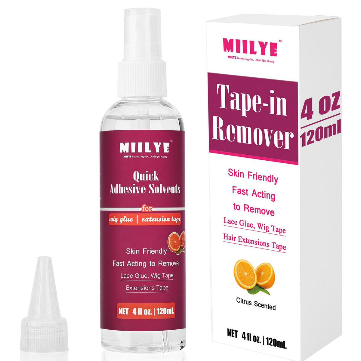 MIILYE front packaging 4oz bottle showing clear label and volume benefit