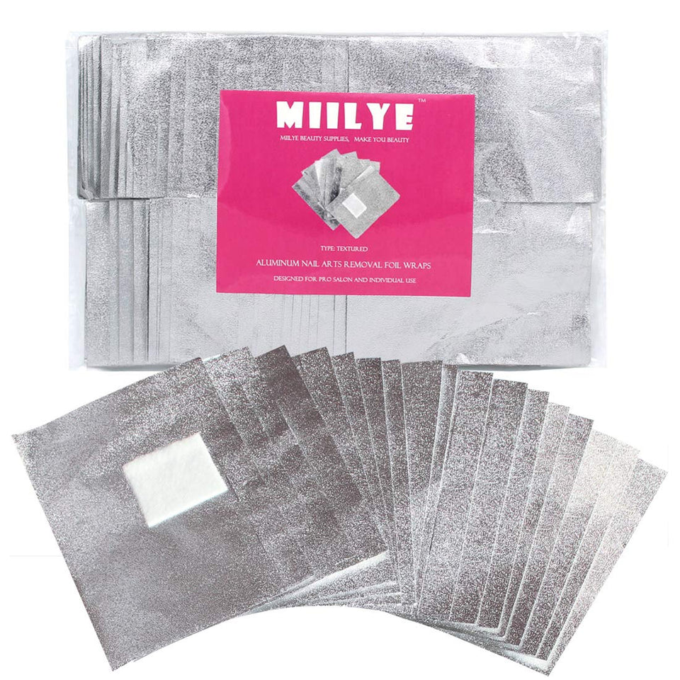 MIILYE front packaging showing 100-count wraps for quick soak-off convenience